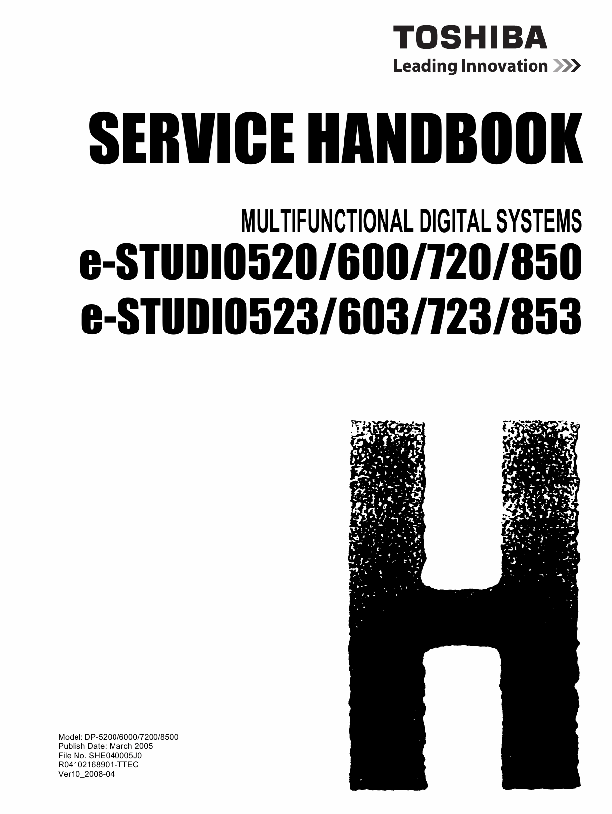 TOSHIBA e-STUDIO 520 523 600 623 720 723 850 853 Service Handbook-1